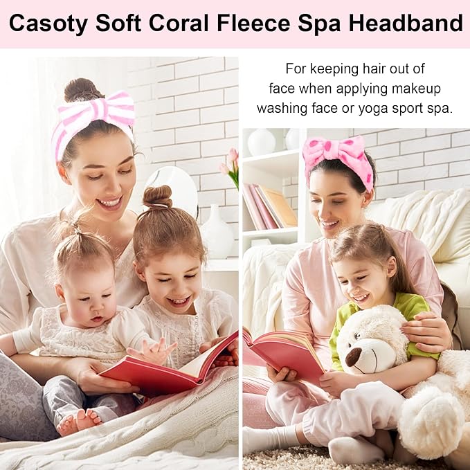 Casoty 10 Pcs Skincare Headbands, Spa Headband - Image 5