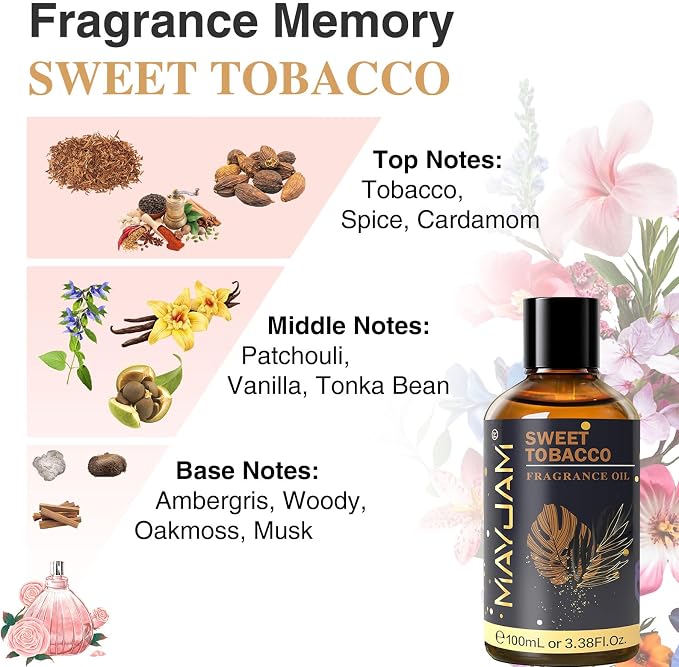 MAYJAM 100ML/3.38FL.OZ Sweet Tobacco Fragrance Oils - Image 4