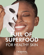 DERMAL Super Food Face Masks Skincare- 12 Pack Facial Sheet Mask - Image 7
