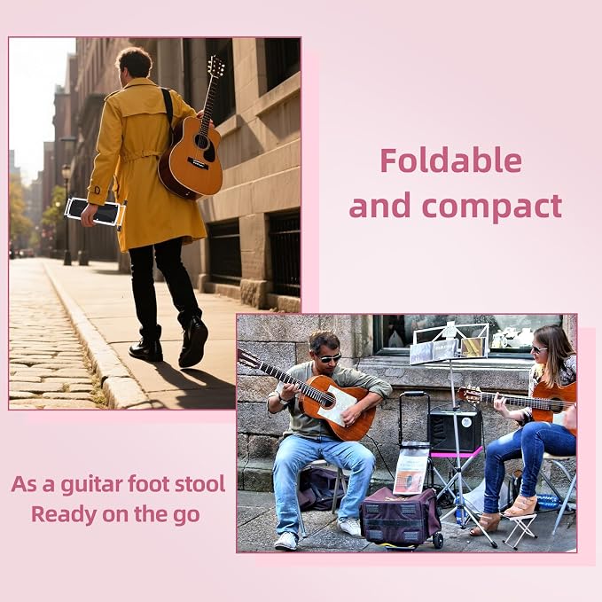 Pedicure Foot Rest, 6 Heights Adjustable Foot Stool, Upgraded Metal Foldable - Image 5