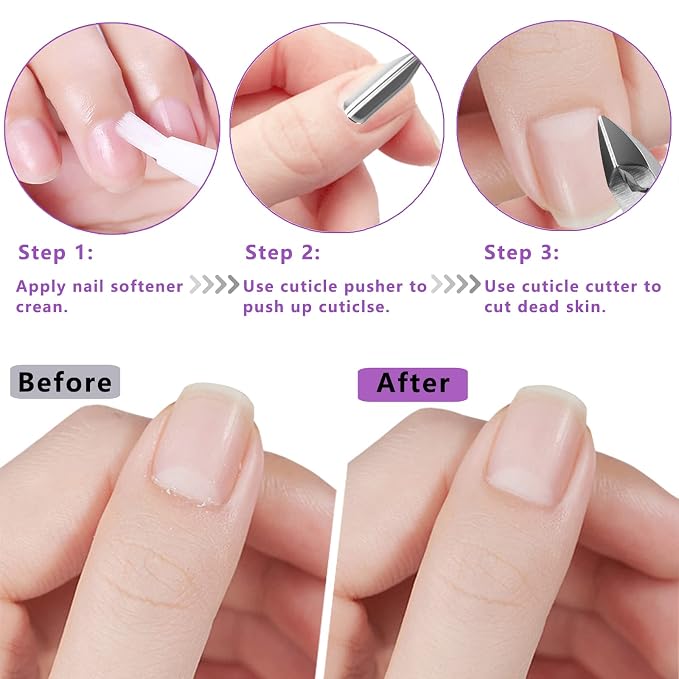 Cuticle Trimmer with Cuticle Pusher and Scissors, Cuticle Remover Professional - Image 5