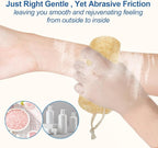 Natural Loofah Sponge, 6“ Natural Loofah Exfoliating Body Scrubber Egyptian - Image 3