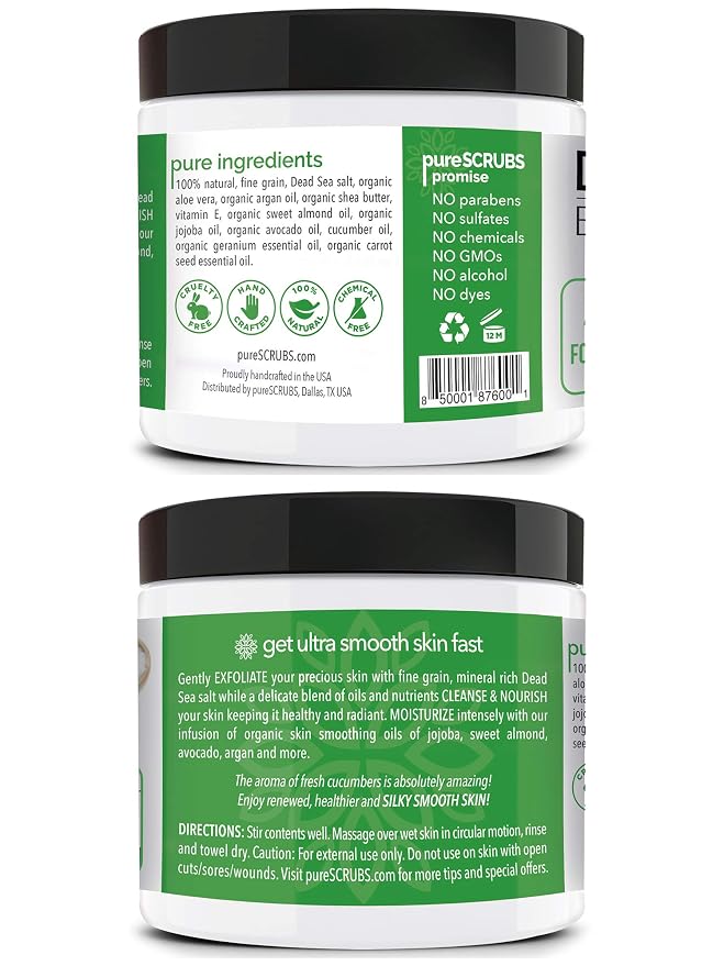 pureSCRUBS Premium Cucumber Body Scrub Set - Image 6