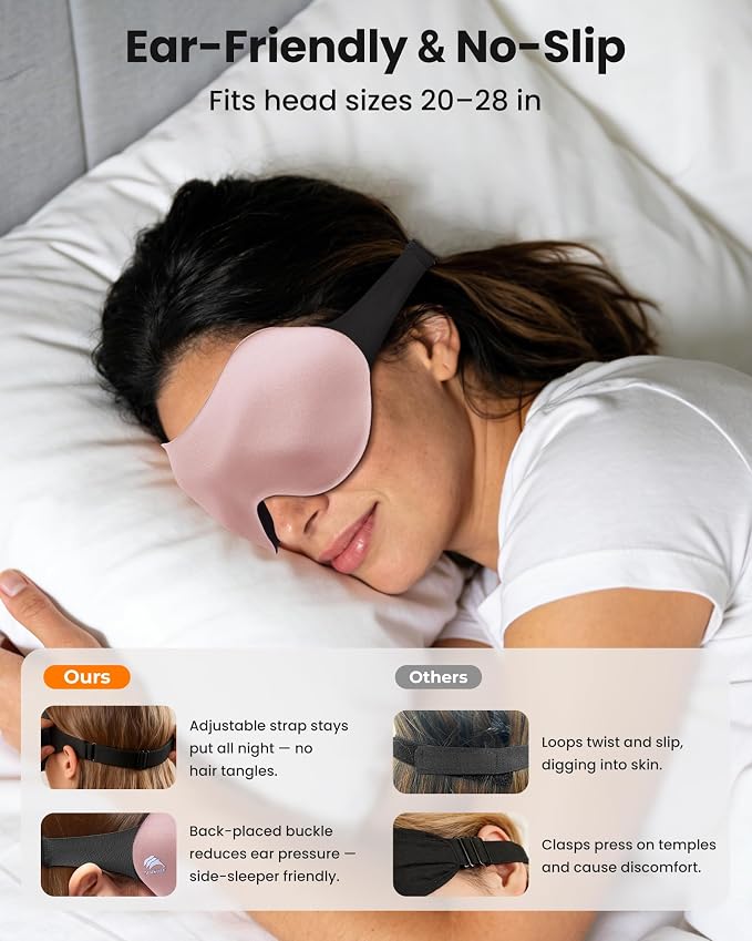 3 Pack 100% Blackout Sleep Mask - Image 6