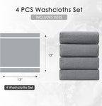4 Pack Washcloths Set 13"x13", Highly Absorbent & Quick Dry Premium Towel - Image 5