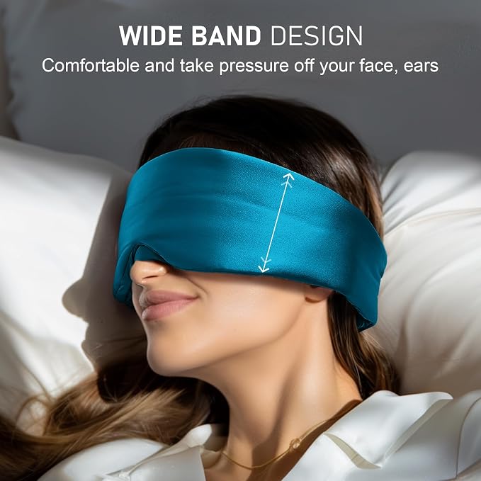 LitBear Silk Sleep Mask for Side Sleeper, Eye Mask Sleeping for Women Men 100% - Image 4