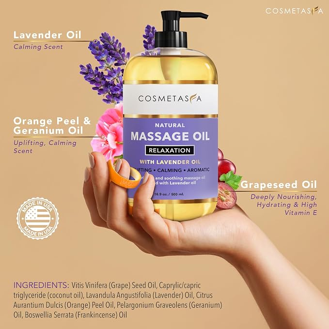 Cosmetasa Lavender Massage Oil for Massage Therapy - Image 2