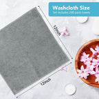 Orighty Wash Cloths Bulk Towels Set 200 Pack, Highly Absorbent and Soft Feel - Image 4