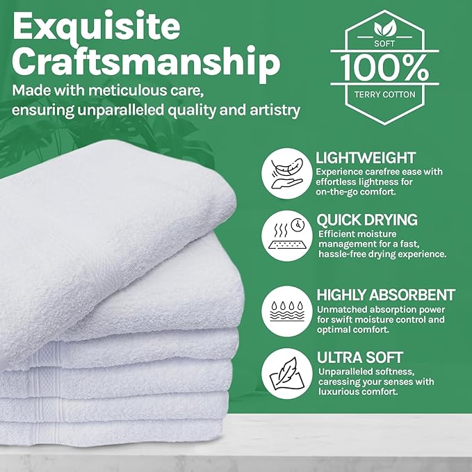 Towels N More 60 Pack 20x40 100% RS Cotton Loops Towels - Image 4