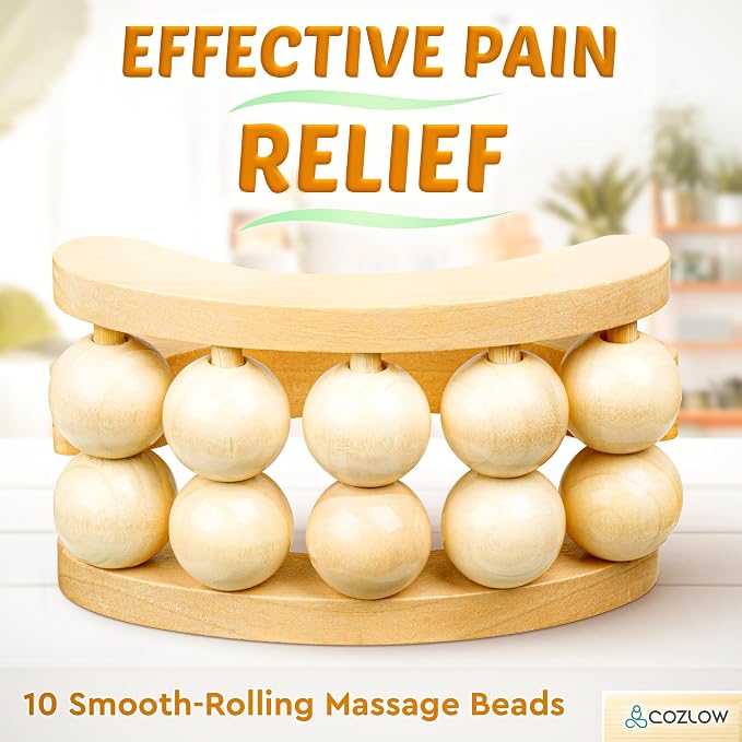 COZLOW - Wooden Massage Ball Roller - Handheld Rolling Massager - Image 4