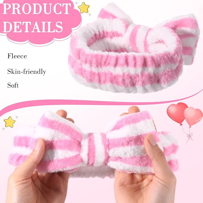 WILLBOND 24 Pieces Spa Headband Bulk Skincare Headbands Face Wash Makeup - Image 3