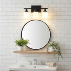 Ascher Bathroom Light Fixtures, 3-Light Vanity Light Over Mirror, Modern Matte - Image 7