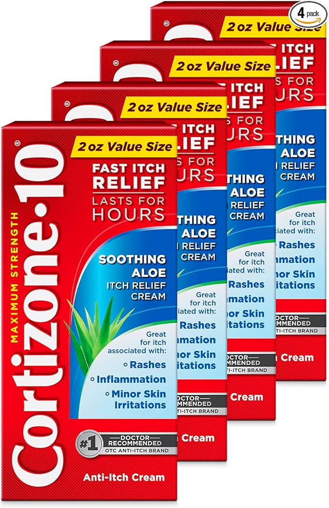 Cortizone-10 Maximum Strength Soothing Aloe Itch Relief Cream, 1% Hydrocortisone by Cortizone10