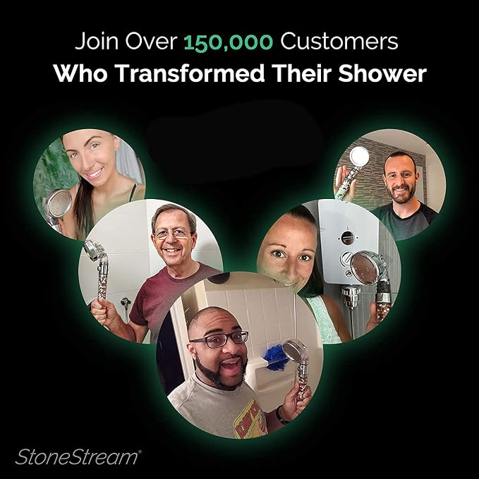 Original StoneStream EcoPower High Pressure Handhled Shower Head + Shower - Image 4