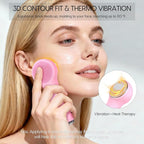 Silicone Facial Cleansing Brush, Portable Electric Face Scrubber - Image 2