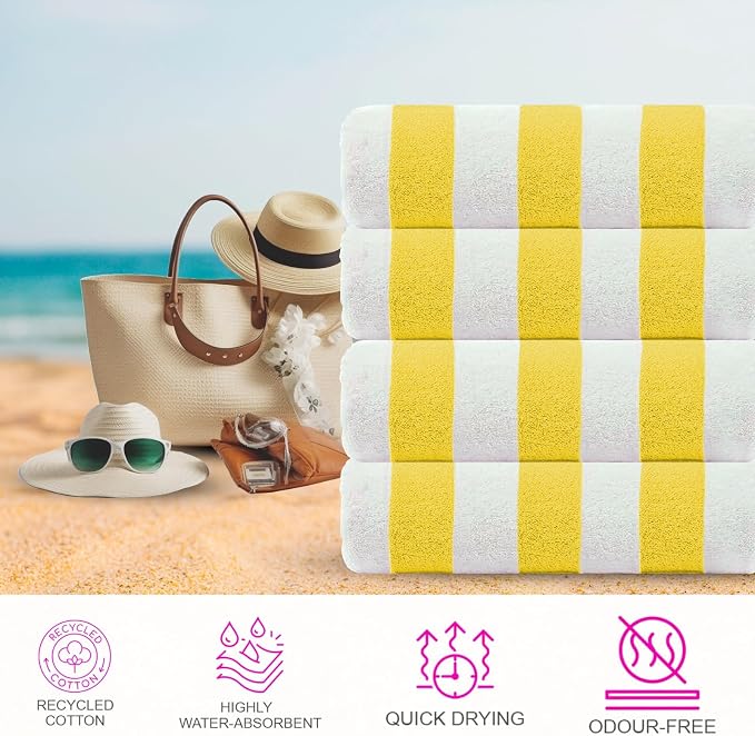 CASA COPENHAGEN Cabana Beach Towel Designed in Denmark Rough and Tough - Image 3