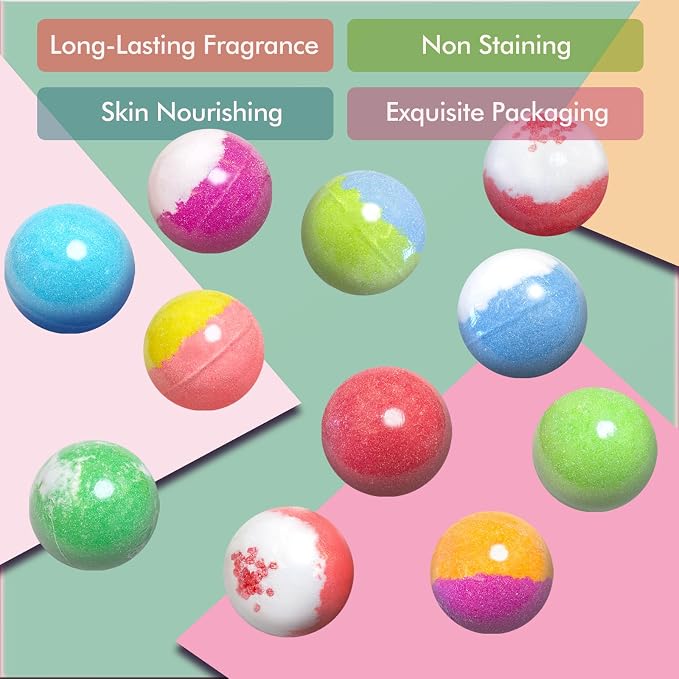 Bath Bombs for Women Gift Set, 20 Organic Bath Bombs - Image 6