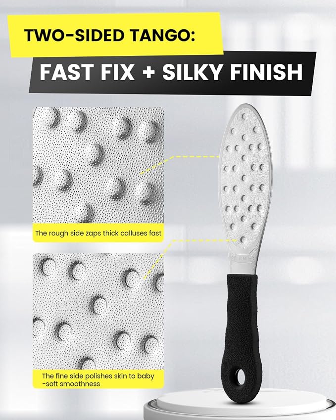 BEZOX Slim Portable Metal Foot File – Double-Sided Callus Remover - Image 3