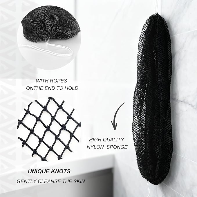SPMKTBOZAI African Net Sponge Authentic, Loofah Exfoliating Body Scrubber Bath - Image 2