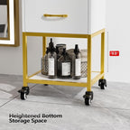 OmySalon Salon Storage Trolley Cart, Beauty Wooden Hair Cabinet - Image 4