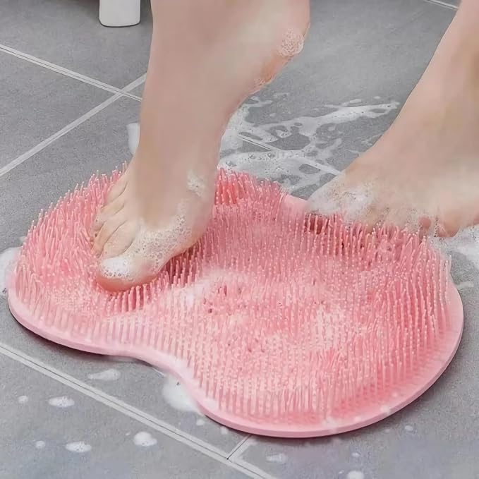 2-Pack Shower Foot Scrubber Mat, Strong Grip Silicone Back and Foot Washer - Image 9