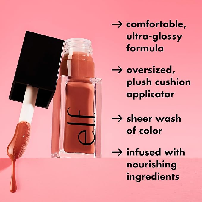 e.l.f. Glow Reviver Lip Oil, Nourishing Tinted Lip Oil - Image 5