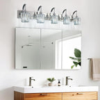 Modern Bathroom Vanity Light, 5-Light Chrome Wall Sconce - Image 7