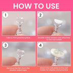 Wooden Stand for Nails Art Display Practice 2 Set, 1 Heart Shaped Acrylic - Image 7