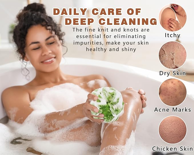 2 Pack African Net Sponge Exfoliating Body Scrubber Bath Sponge - Image 5