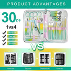 Manicure Set 30 in 1 Nail Clippers Set, Nail Manicure Kit - Image 2