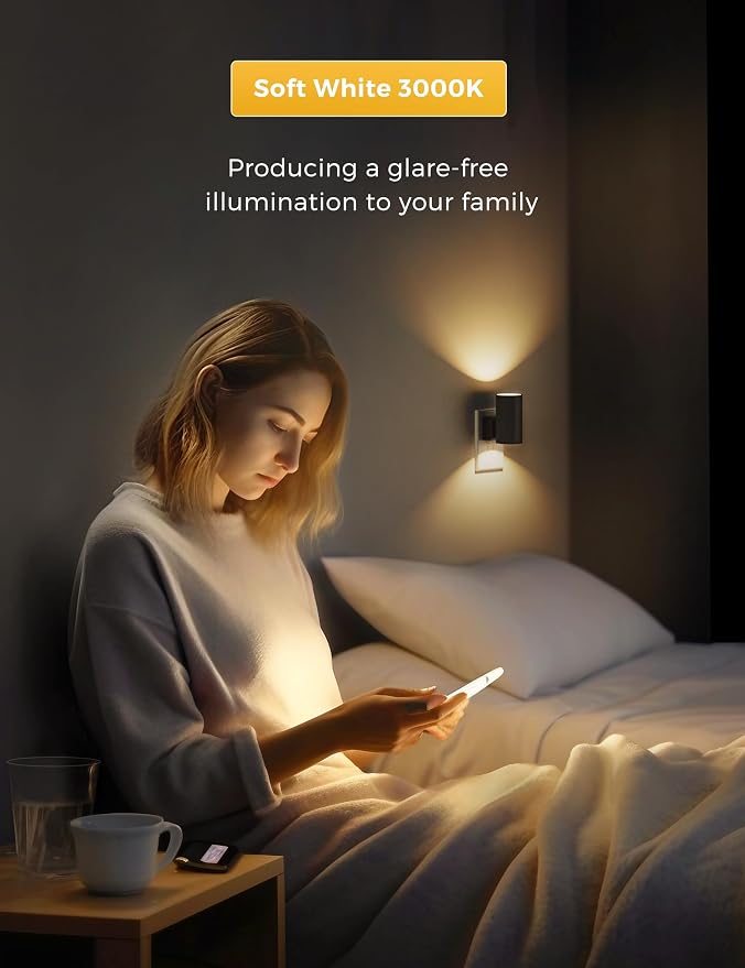 L LOHAS LED Night Light Plug in, Modern Night Lights Plug into Wall, Dusk to - Image 6