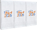 MASHAN Class of 2026 Graduation Hand Towels 3 Pack, 100% Cotton Soft Absorbent by MASHAN