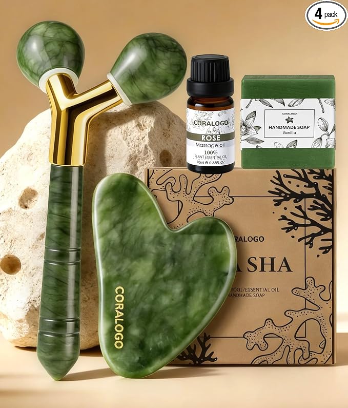 Coralogo Jade Gua Sha Facial Tools by Coralogo
