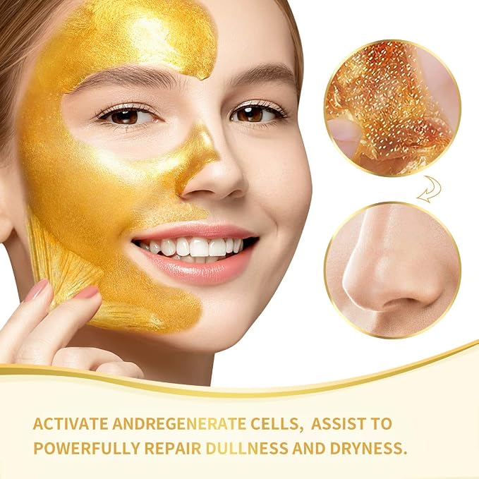 Blackhead Remover Mask, 24K Gold Peel Off Mask, Deep Cleansing, - Image 6