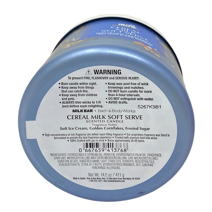 Bath & Body Works Cereal Milk Soft Serve 3-Wick Candle - Image 3