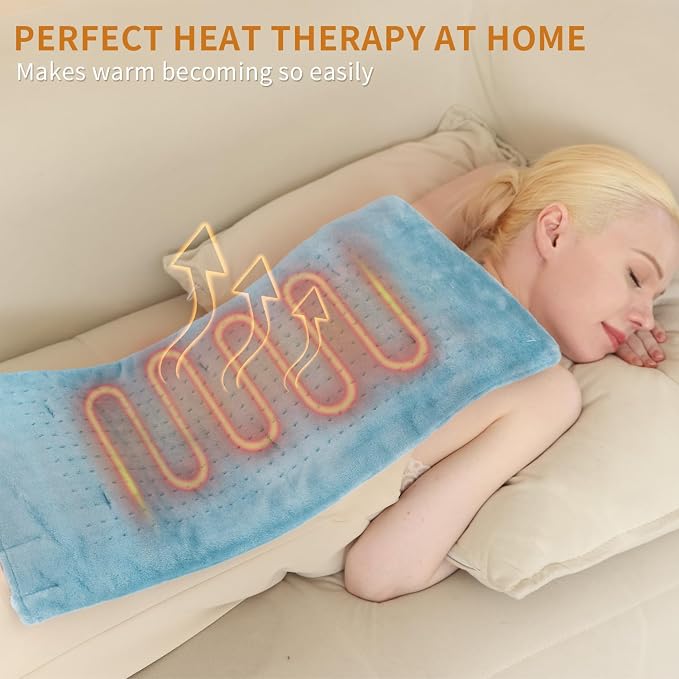 SAROO Heating Pad for Back Pain Relief, Massaging Weighted Heating Pads for Neck - Image 6