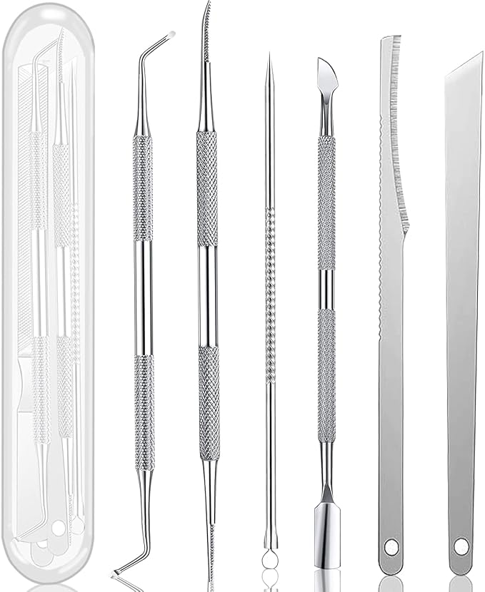 Ingrown Toenail Pedicure Tool Kit 7pcs Nail Manicure Kit Stainless Steel Nail by Geounzay