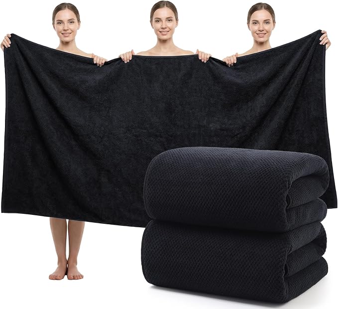 REDKISS Pack of 2 Jumbo Bath Sheets, 40 x 80 Inches Microfiber Bath Towels by REDKISSOnline