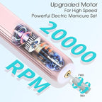Electric Nail Drill, Professional Manicure Pedicure Kit, Cordless Electric Nail - Image 3