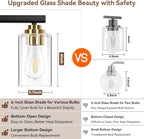 5-Light Bathroom Light Fixtures, Classic Wall Light Fixture - Image 4