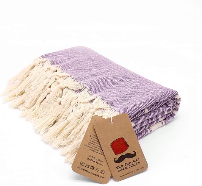 Bazaar Anatolia Turkish Beach Towel – 100% Cotton, Quick Dry, Sand Free Towel - Image 6