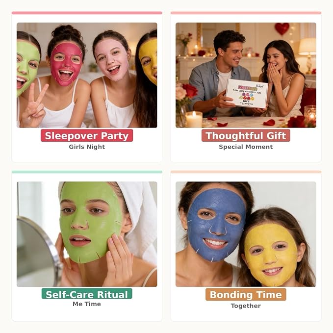 Collagen Face Masks Skincare Bulk, Hydrating Spa Face Mask Beauty - Image 5