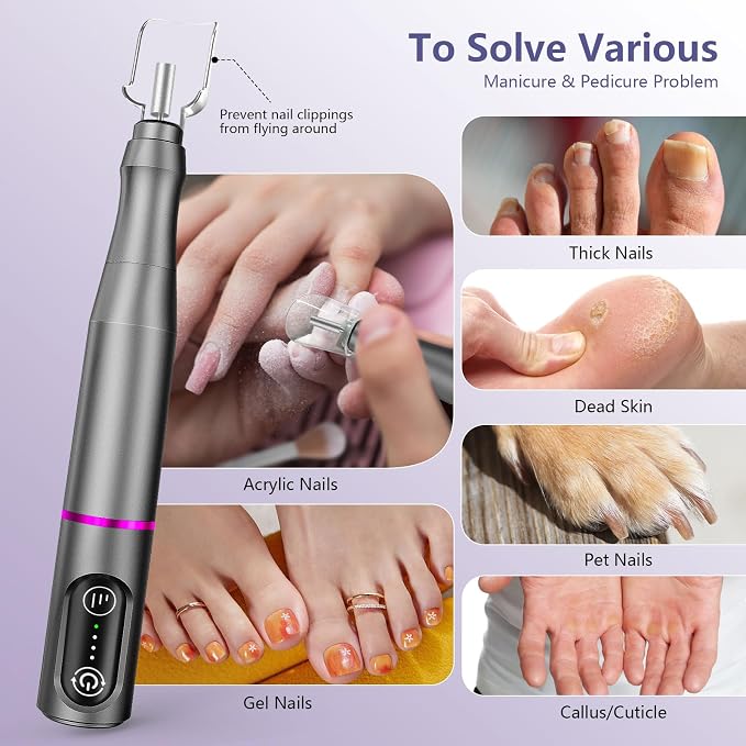 TUOBEO Cordless Nail Drill Electric Rechargeable File Kit, Professional Efile - Image 3