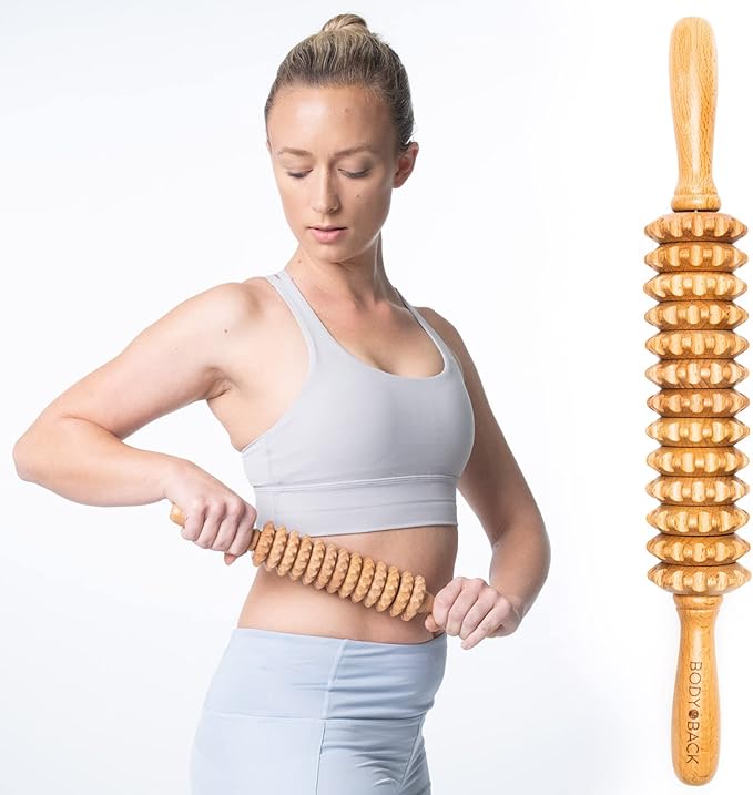 Body Back Wood Therapy Roller for Maderoterapia, Lymphatic Drainage, Cellulite by BodyBack