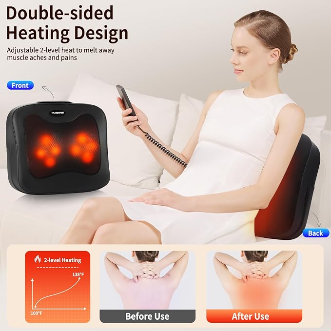 2 in 1 Back Massager and Lumbar Support Pillow - Image 4