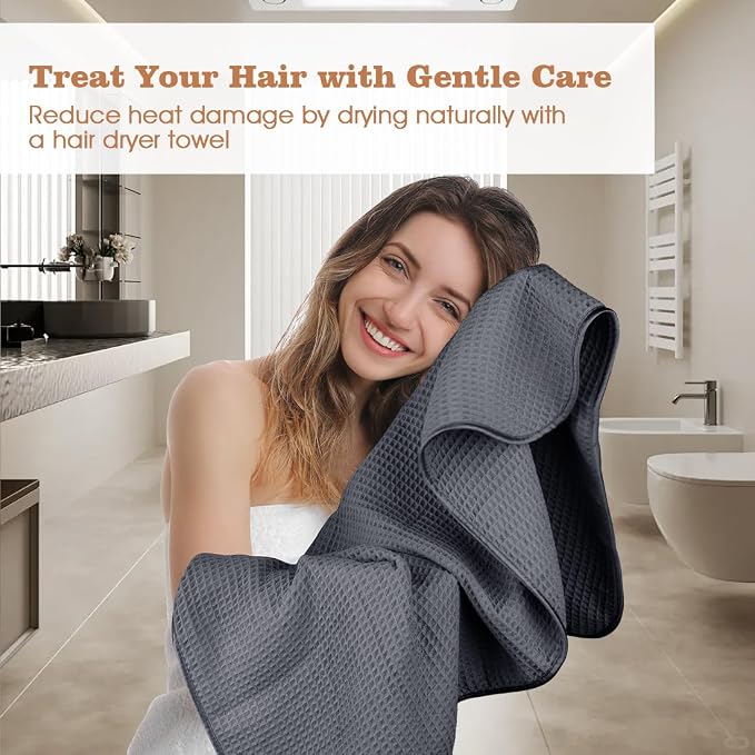 GLIMGLINT 2 Pack Microfiber Hair Towel Wrap - Image 3