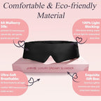 Silk Sleep Eye Mask for Side Sleeper Men Women, Eye Mask Sleeping 100% 22 Momme - Image 4