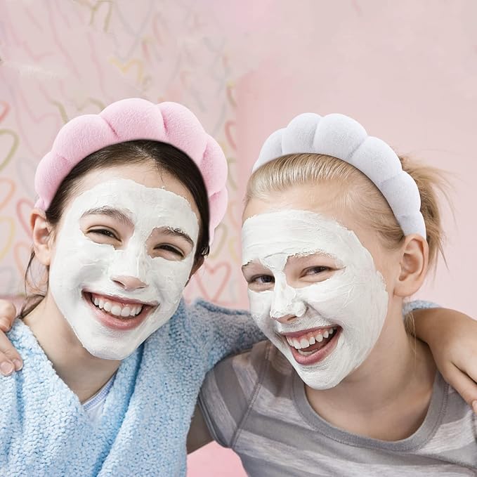 WHAVEL 3 Pack Spa Headband Skincare Headbands, Makeup Headband Sponge Terry - Image 2