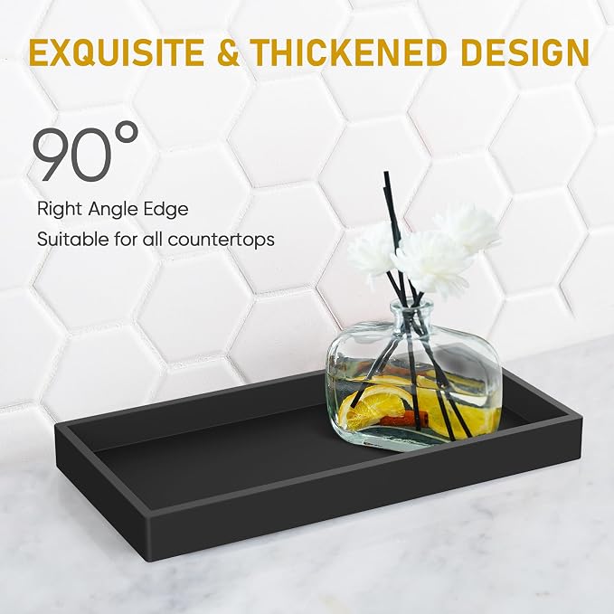 EG-SIPRO Silicone Bathroom Tray, Shatterproof, Rectangular, 10.6 x 5.1 Inches - Image 3