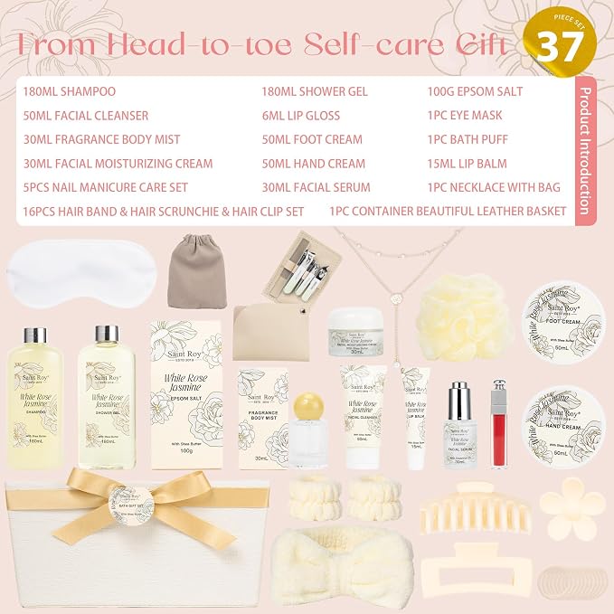 37 Pcs Bath Spa Gifts for Women, Mothers Day Gifts, Face Skin Care Kit - Image 2